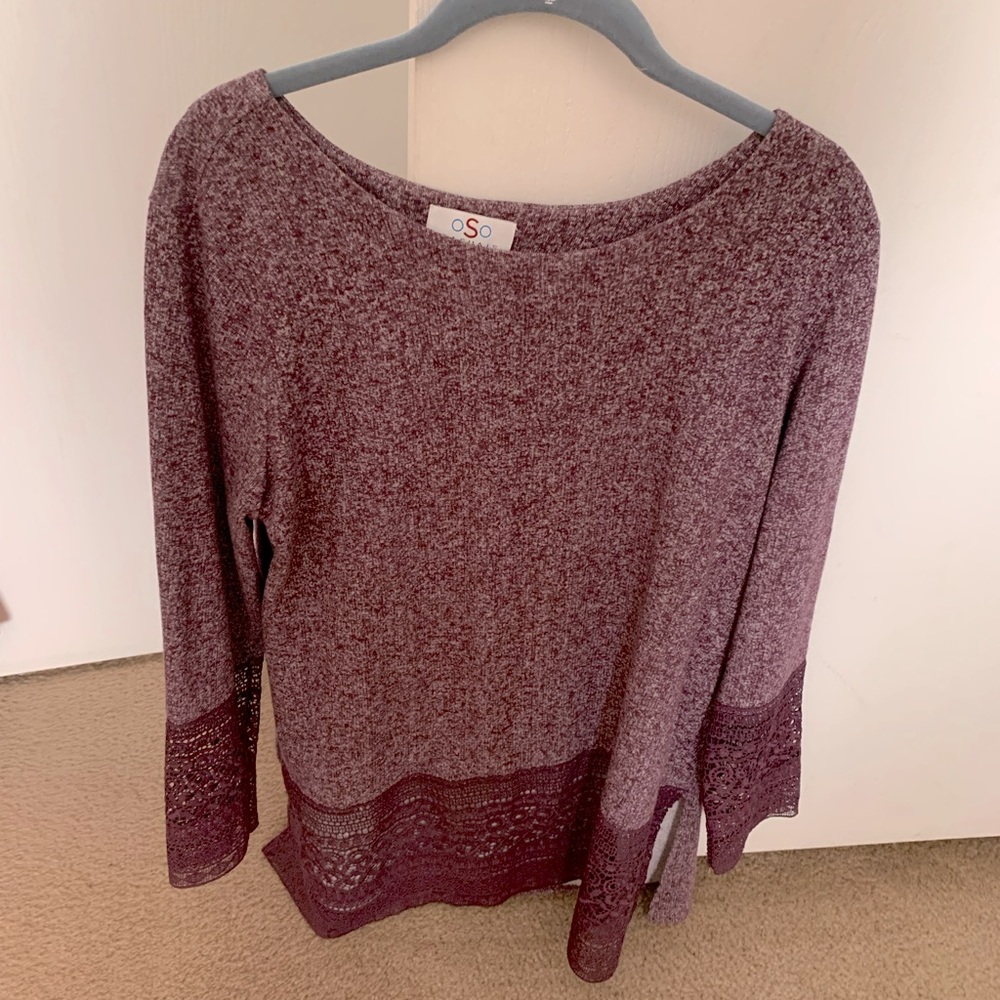 Beautiful purple long sleeved shirt